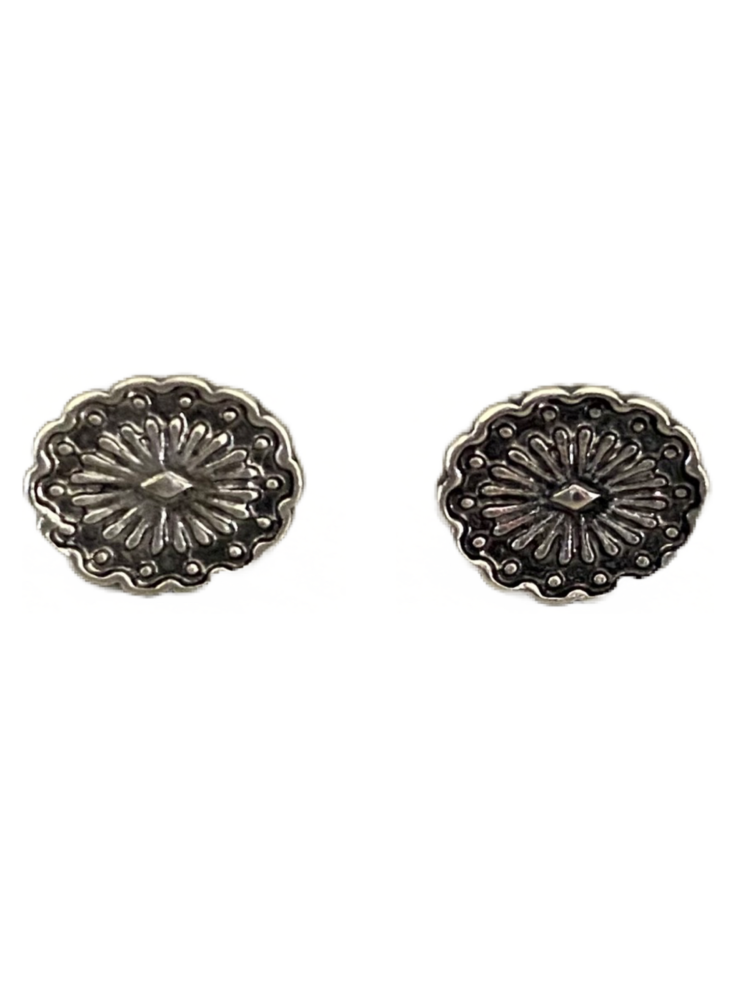 Concho Oval Studs