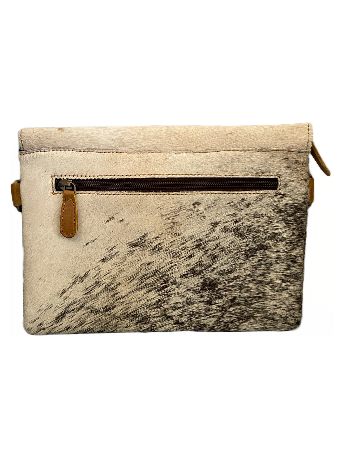 Tooled Leather & Cowhide Shoulder Bag