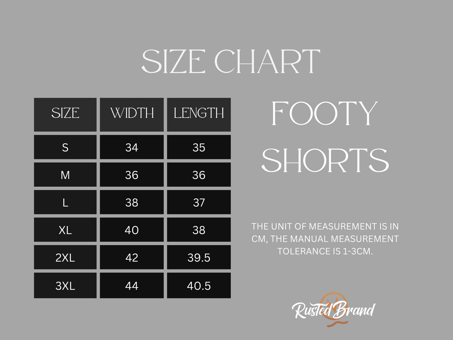RB Original Footy Shorts~ Black & Silver