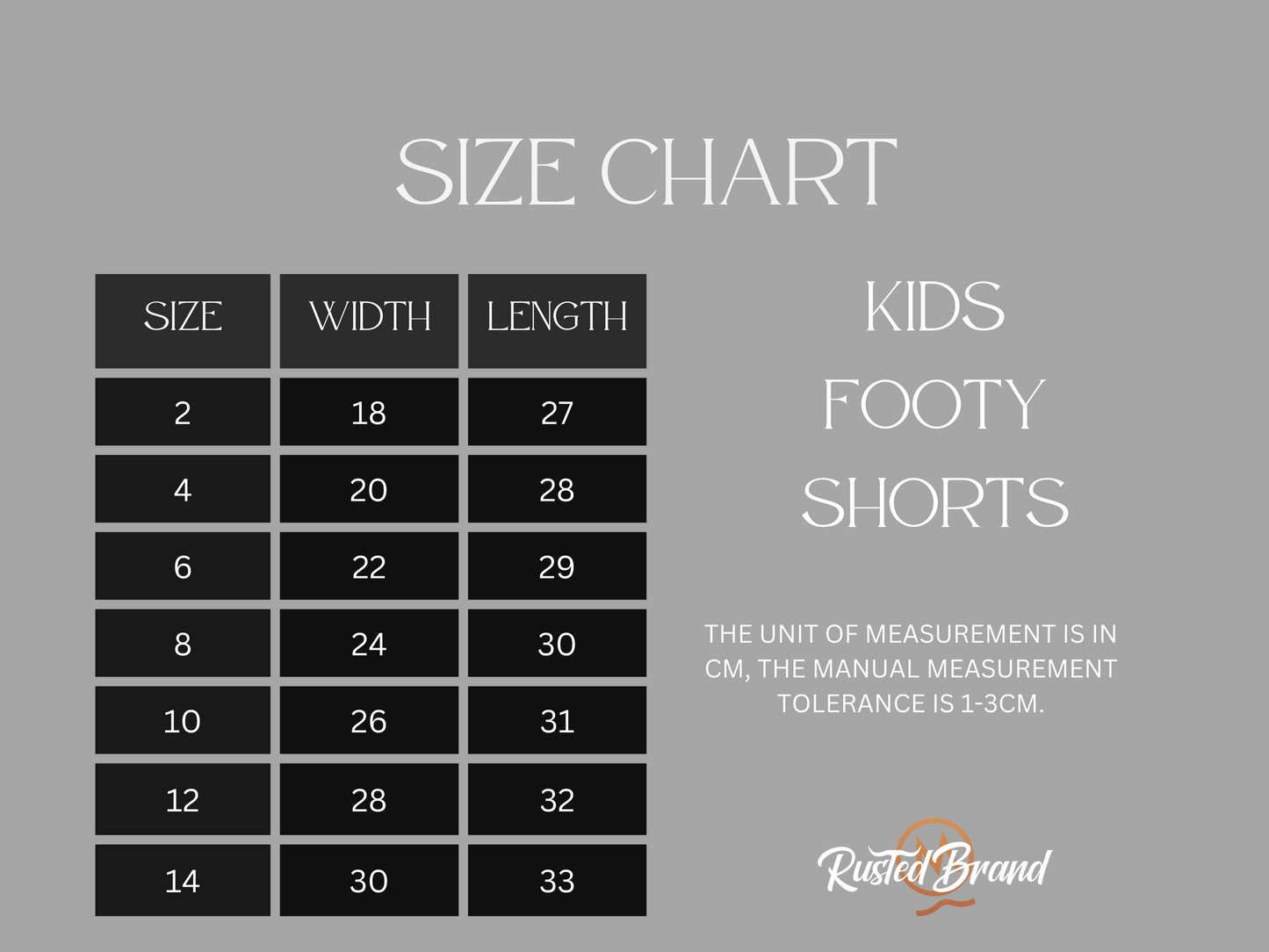 RB Original Kids Footy Shorts~ Black & Blue