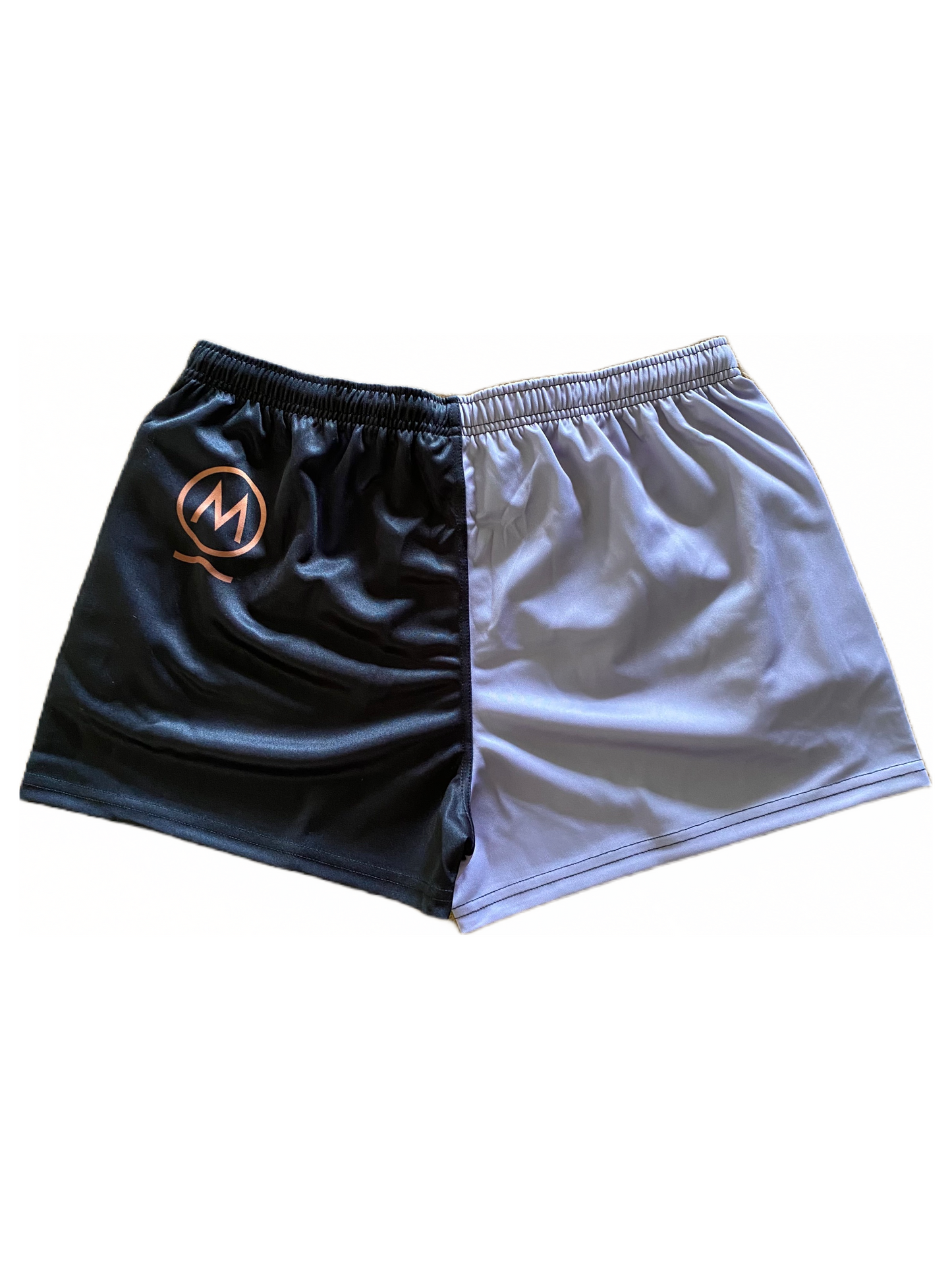 RB Original Footy Shorts~ Black & Silver